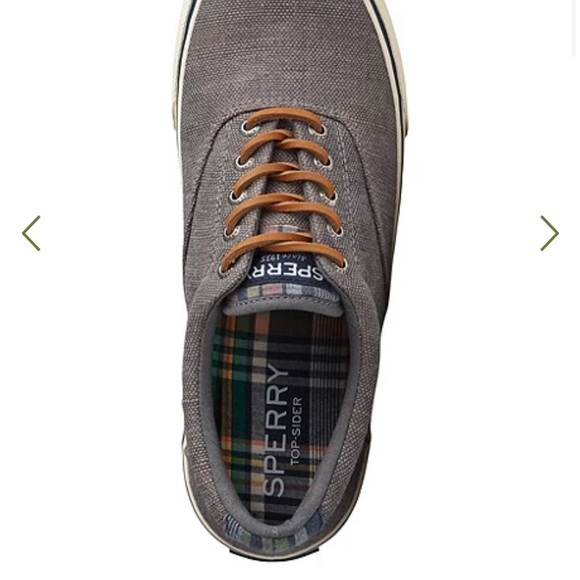 Sperry topsider grey canvas runners size 9 - Picture 3 of 10